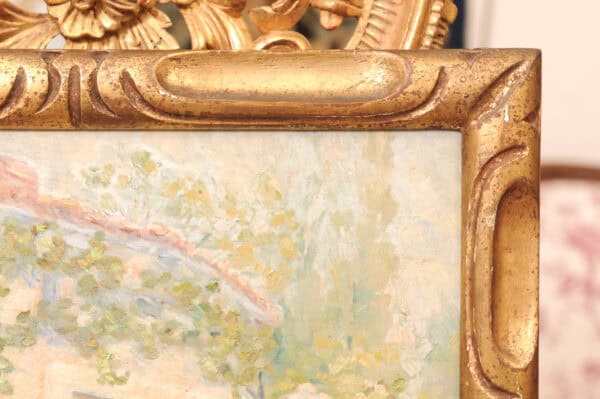 Giltwood Framed Impressionist Painting Oil on Canvas, 19th Century - Image 8