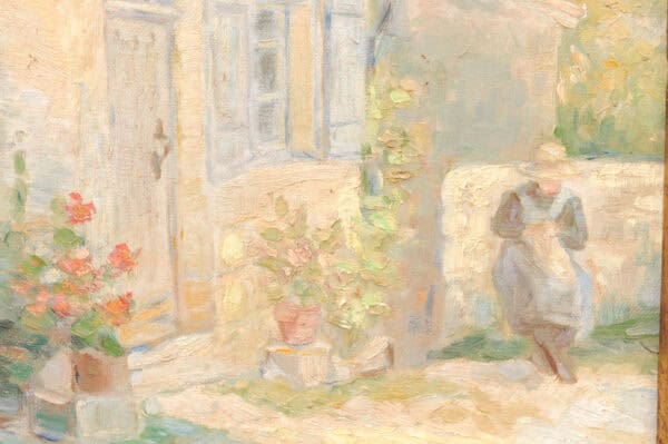 Giltwood Framed Impressionist Painting Oil on Canvas, 19th Century - Image 11