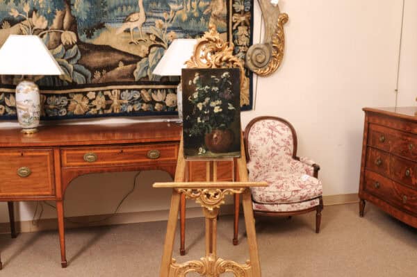 Still Life Floral Painting dated 1872 by Beiget - Image 4
