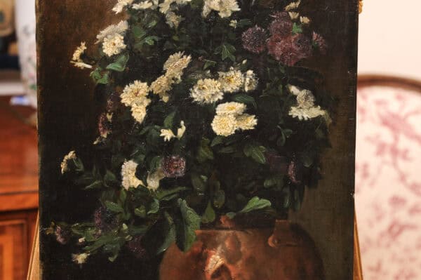 Still Life Floral Painting dated 1872 by Beiget - Image 6