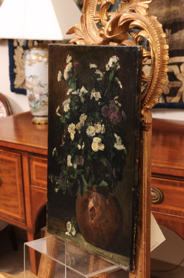 Still Life Floral Painting dated 1872 by Beiget - Image 10