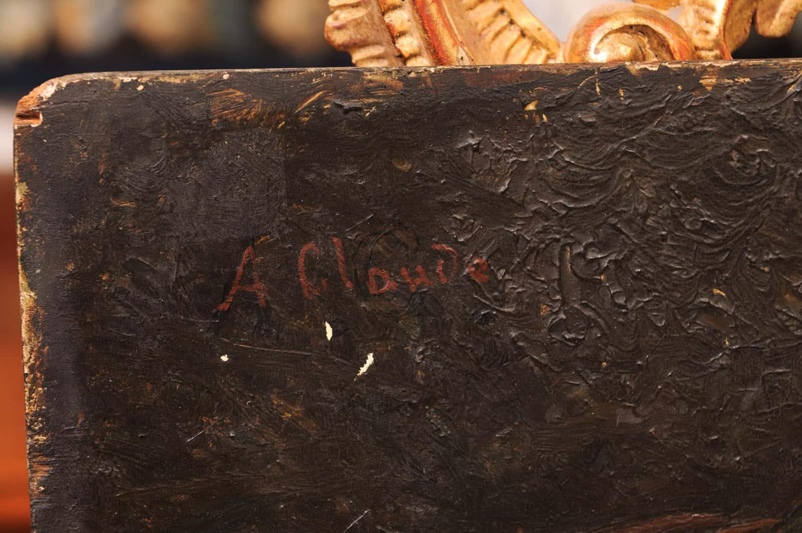 19th Century French Oil on Board Still Life Painting, Basket of Fruits, Signed "A. Claude" - Image 10