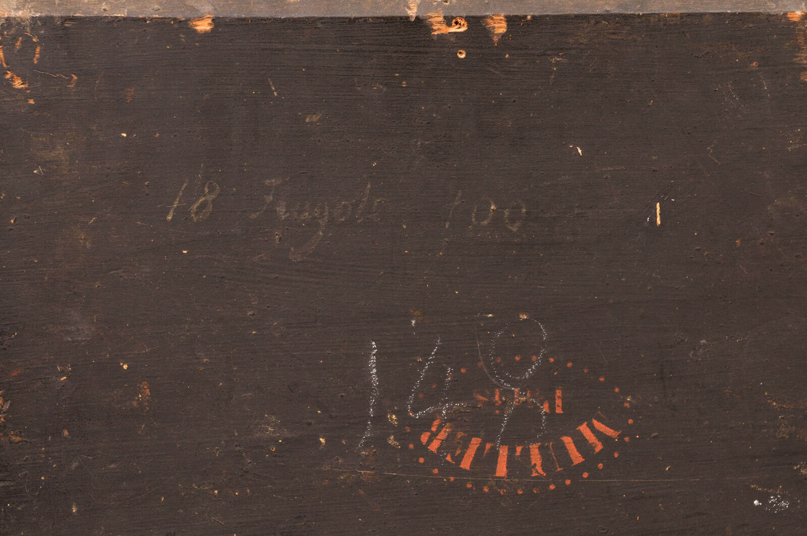 19th Century French Oil on Board Still Life Painting, Basket of Fruits, Signed "A. Claude" - Image 14