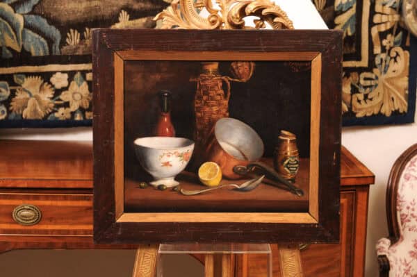 Framed 19th Century French Oil on Canvas Still Life Painting, dated 1894 - Image 3
