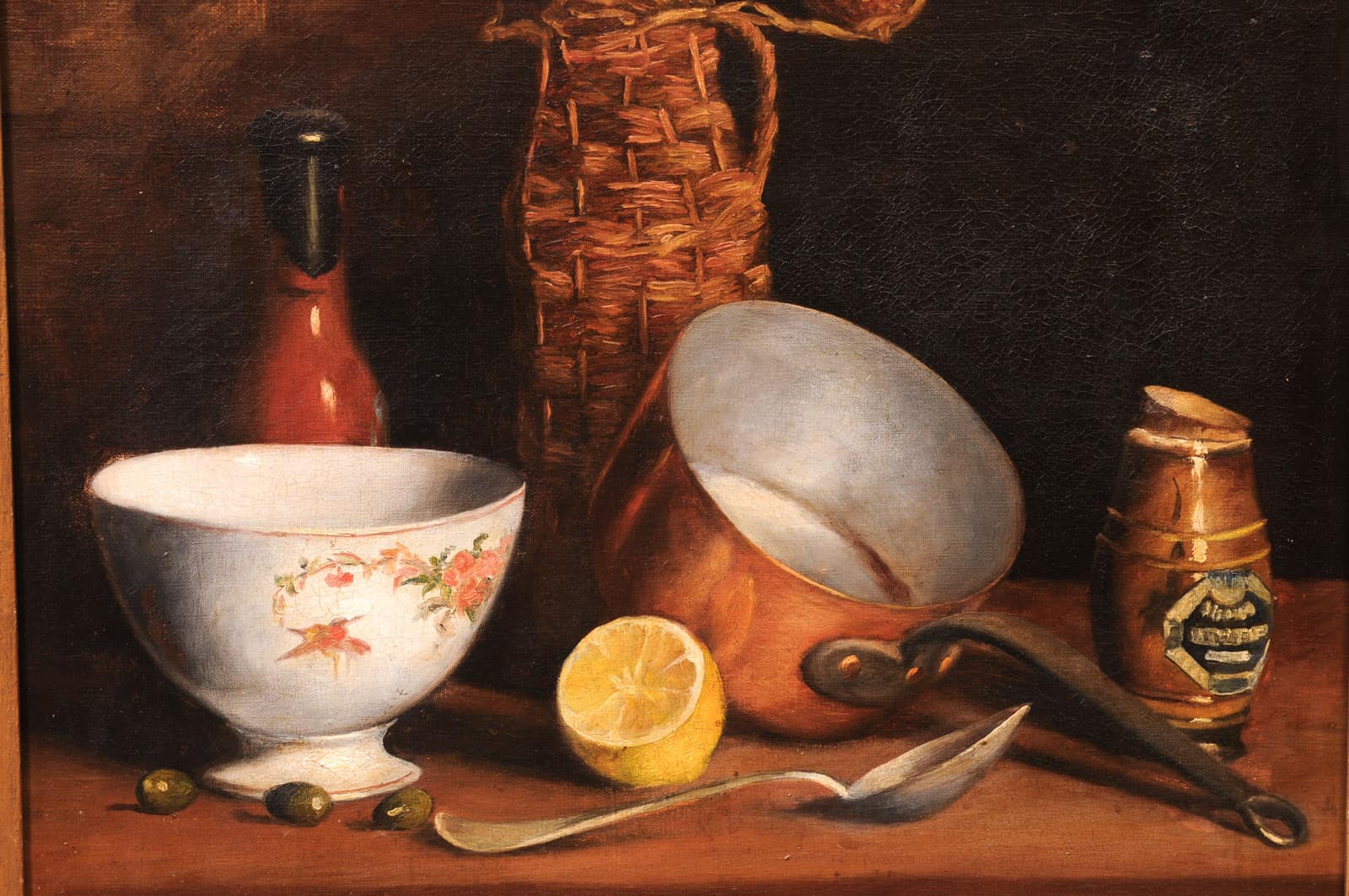 Framed 19th Century French Oil on Canvas Still Life Painting, dated 1894 - Image 5