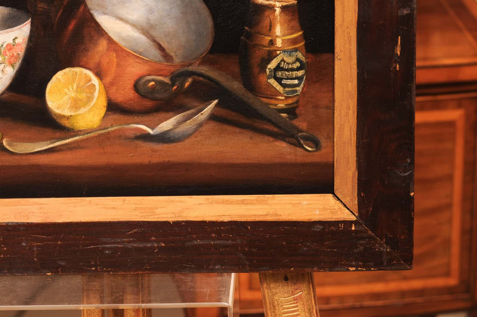 Framed 19th Century French Oil on Canvas Still Life Painting, dated 1894 - Image 8