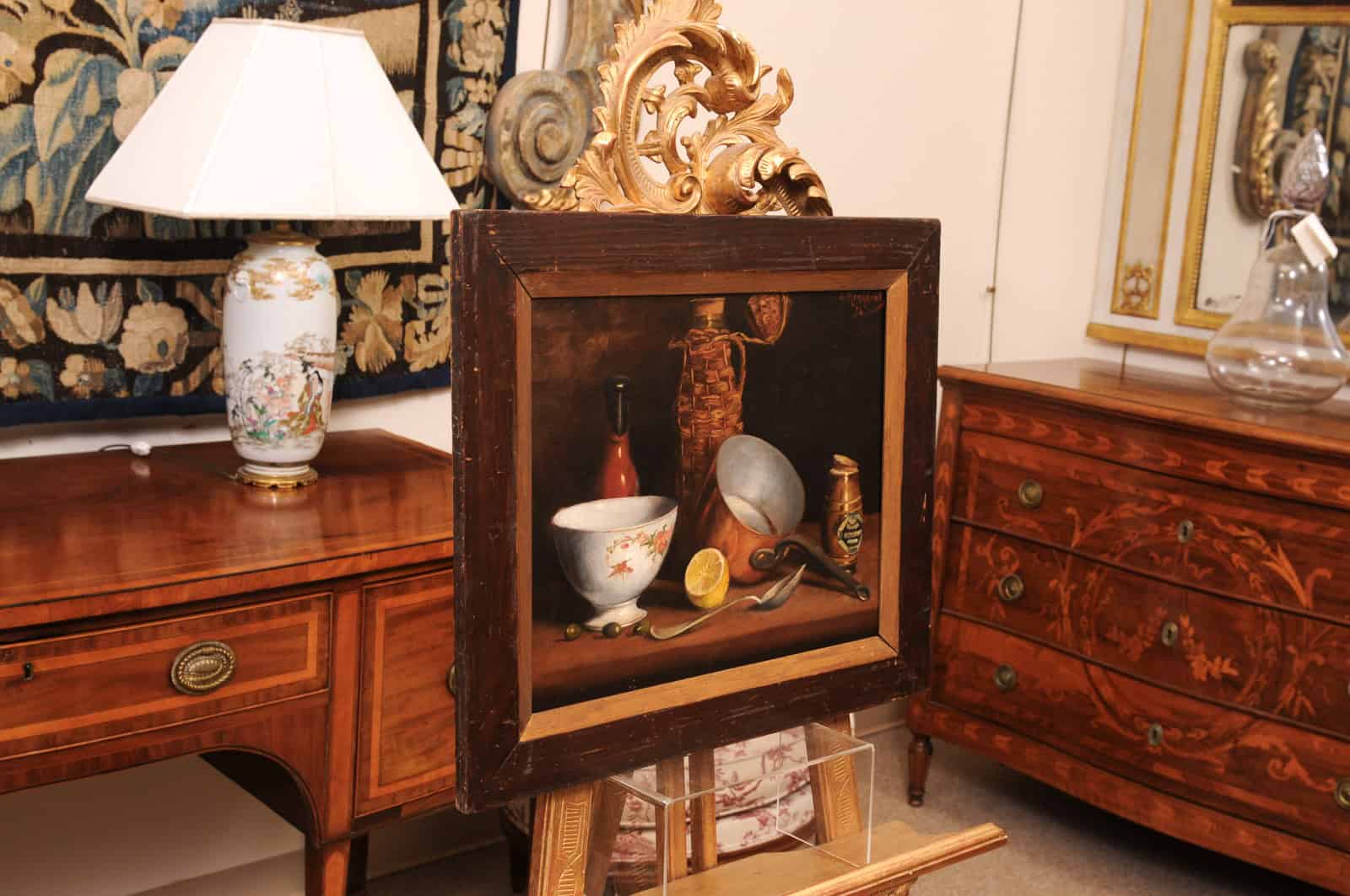 Framed 19th Century French Oil on Canvas Still Life Painting, dated 1894 - Image 12