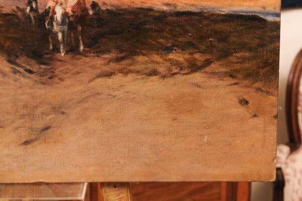 Large Oil on Canvas Painting of Desert Landscape - Image 8