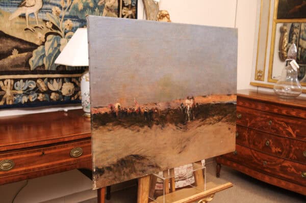 Large Oil on Canvas Painting of Desert Landscape - Image 11