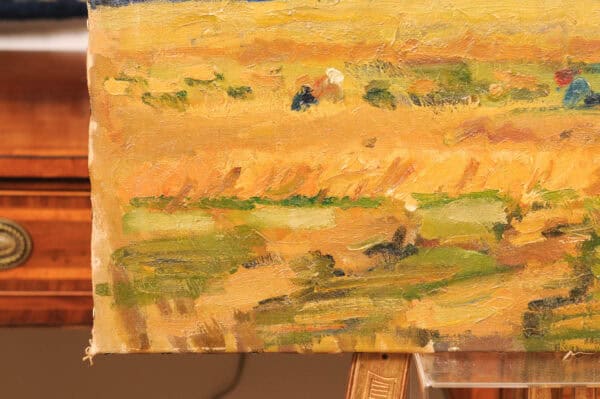 Oil on Canvas Landscape Painting with Horse, France 20th c. - Image 4