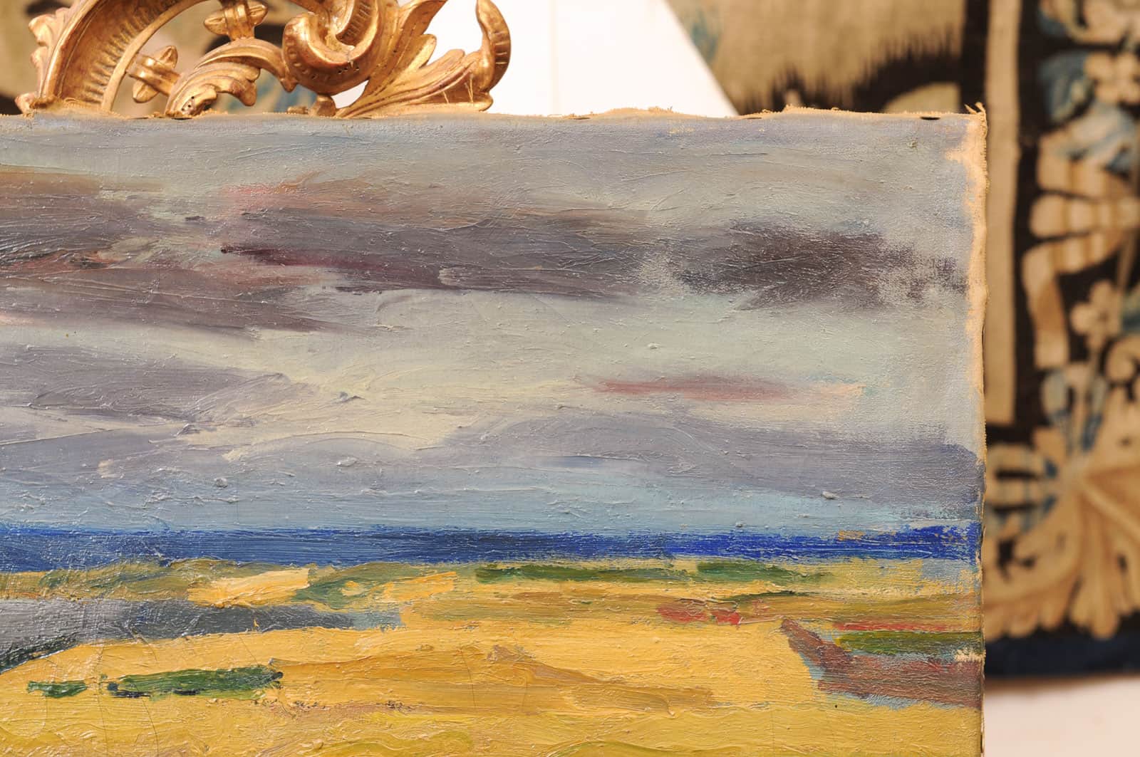 Oil on Canvas Landscape Painting with Horse, France 20th c. - Image 6