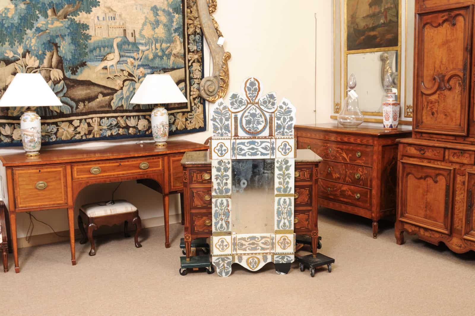 Eglomise Mirror Moroccan 20th Century - Image 3