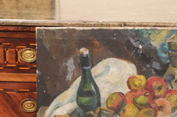 Oil on Canvas Still Life Painting, France ca. 1920 - Image 5