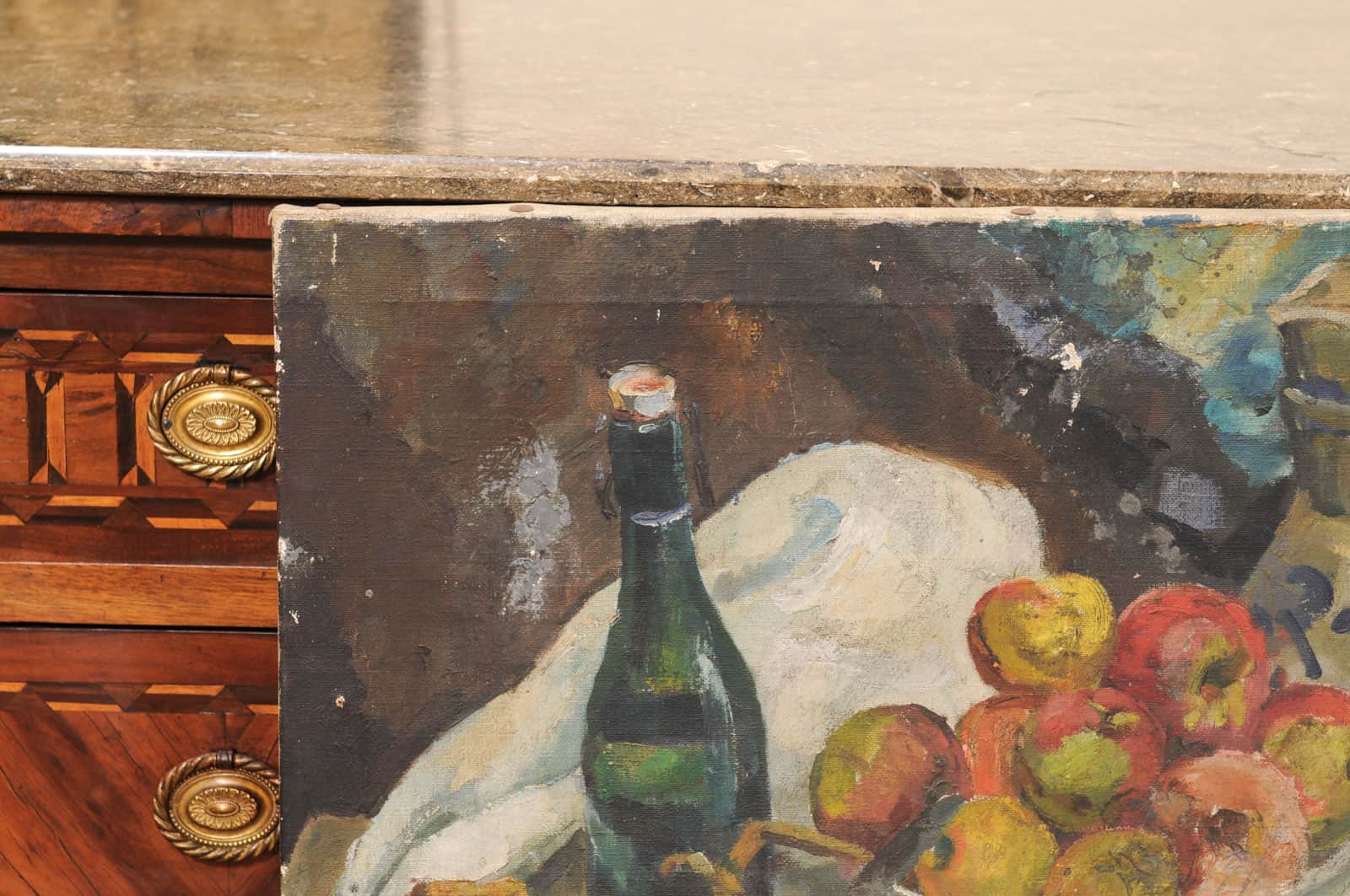 Oil on Canvas Still Life Painting, France ca. 1920 - Image 5