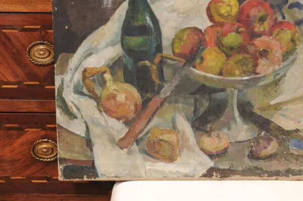 Oil on Canvas Still Life Painting, France ca. 1920 - Image 6