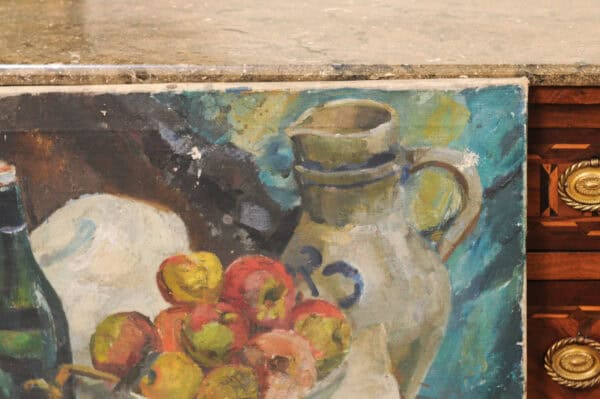 Oil on Canvas Still Life Painting, France ca. 1920 - Image 7