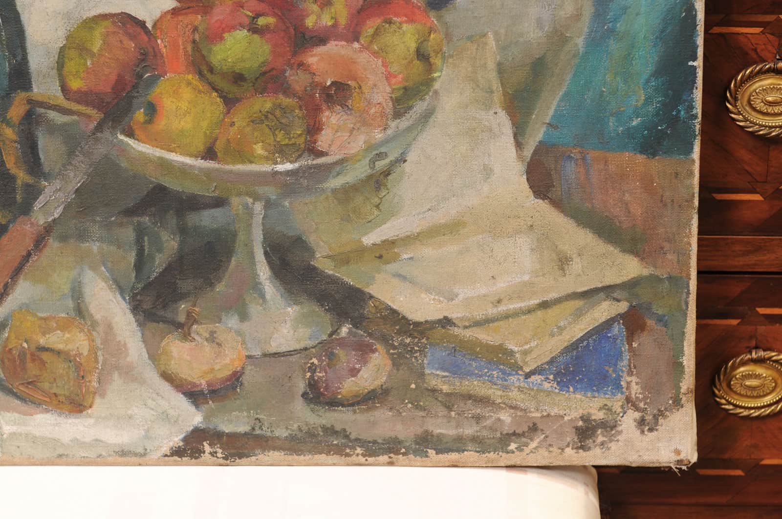 Oil on Canvas Still Life Painting, France ca. 1920 - Image 8
