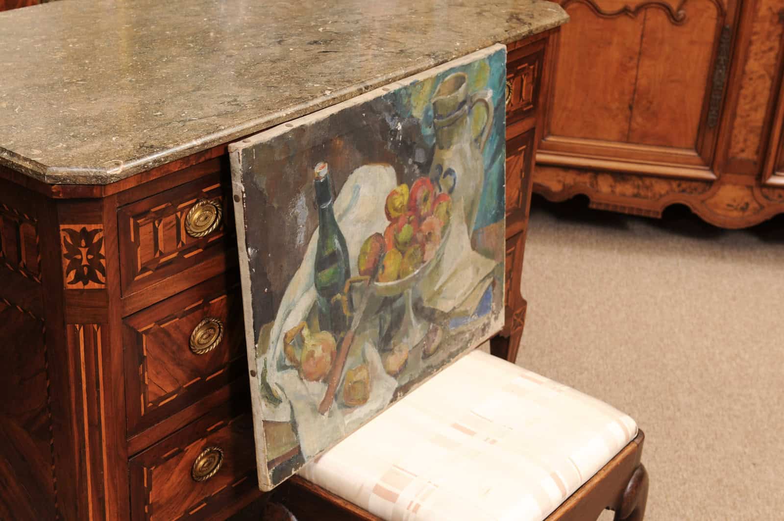 Oil on Canvas Still Life Painting, France ca. 1920 - Image 11