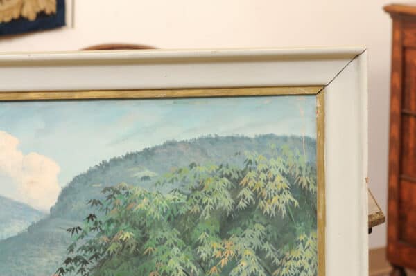Large Framed Oil on Canvas Painted Landscape , 20th c - Image 7