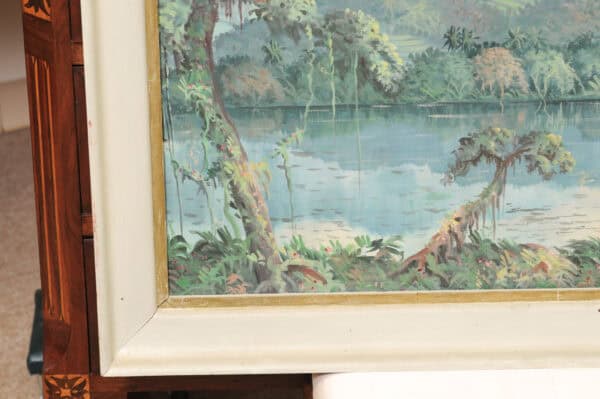 Large Framed Oil on Canvas Painted Landscape , 20th c - Image 9