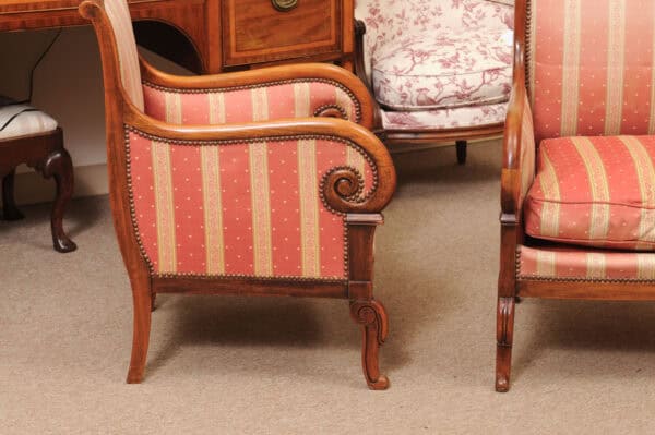 Pair of Restoration Period Bergeres, France 19th Century - Image 6