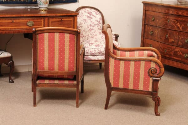 Pair of Restoration Period Bergeres, France 19th Century - Image 8