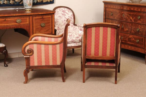 Pair of Restoration Period Bergeres, France 19th Century - Image 10