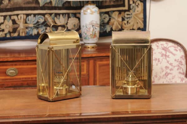 Pair of Brass Train Lanterns - Image 3