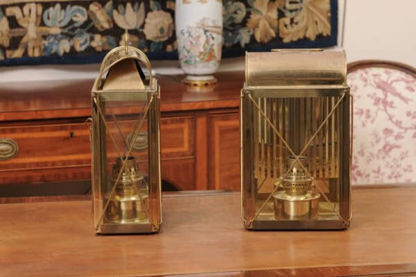 Pair of Brass Train Lanterns - Image 6