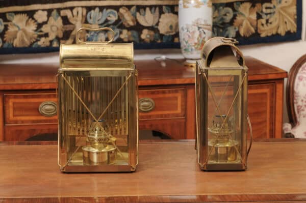 Pair of Brass Train Lanterns - Image 9