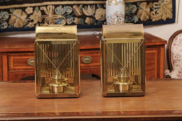 Pair of Brass Train Lanterns - Image 10