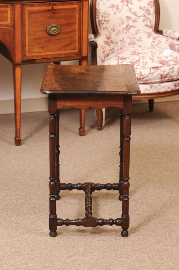 17th Century French LXIII Walnut Side Table with Drawer - Image 9