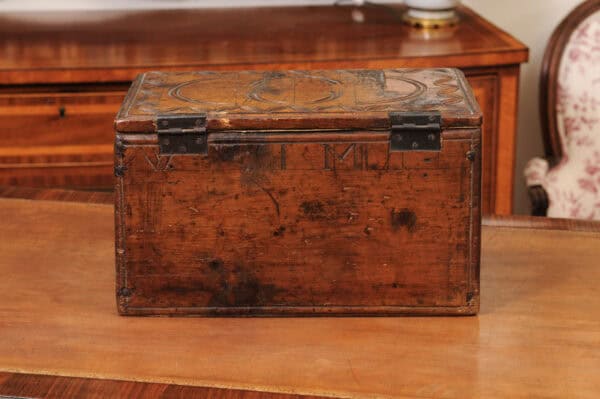 18th Century Walnut Coffer from the Swiss Alps - Image 9