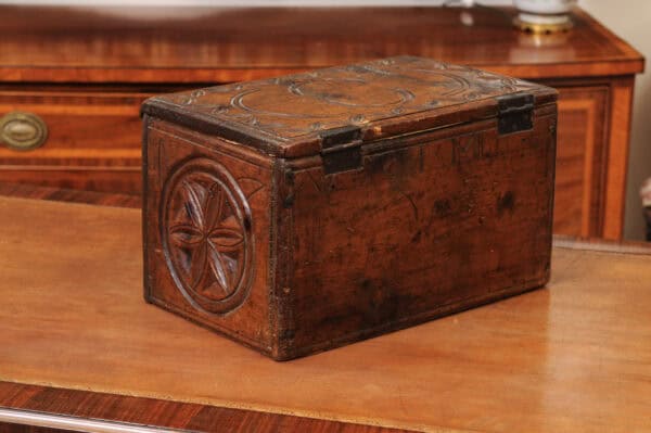 18th Century Walnut Coffer from the Swiss Alps - Image 10