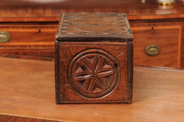18th Century Walnut Coffer from the Swiss Alps - Image 11