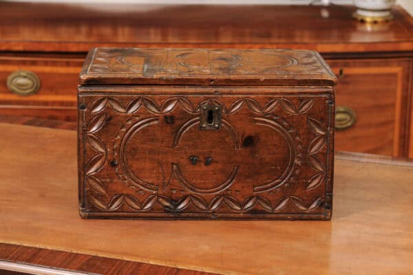 18th Century Walnut Coffer from the Swiss Alps - Image 13