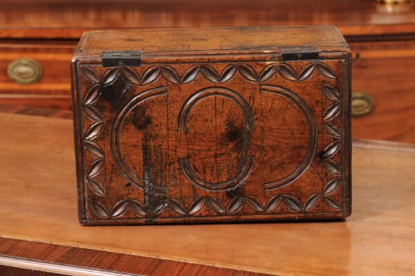 18th Century Walnut Coffer from the Swiss Alps - Image 14