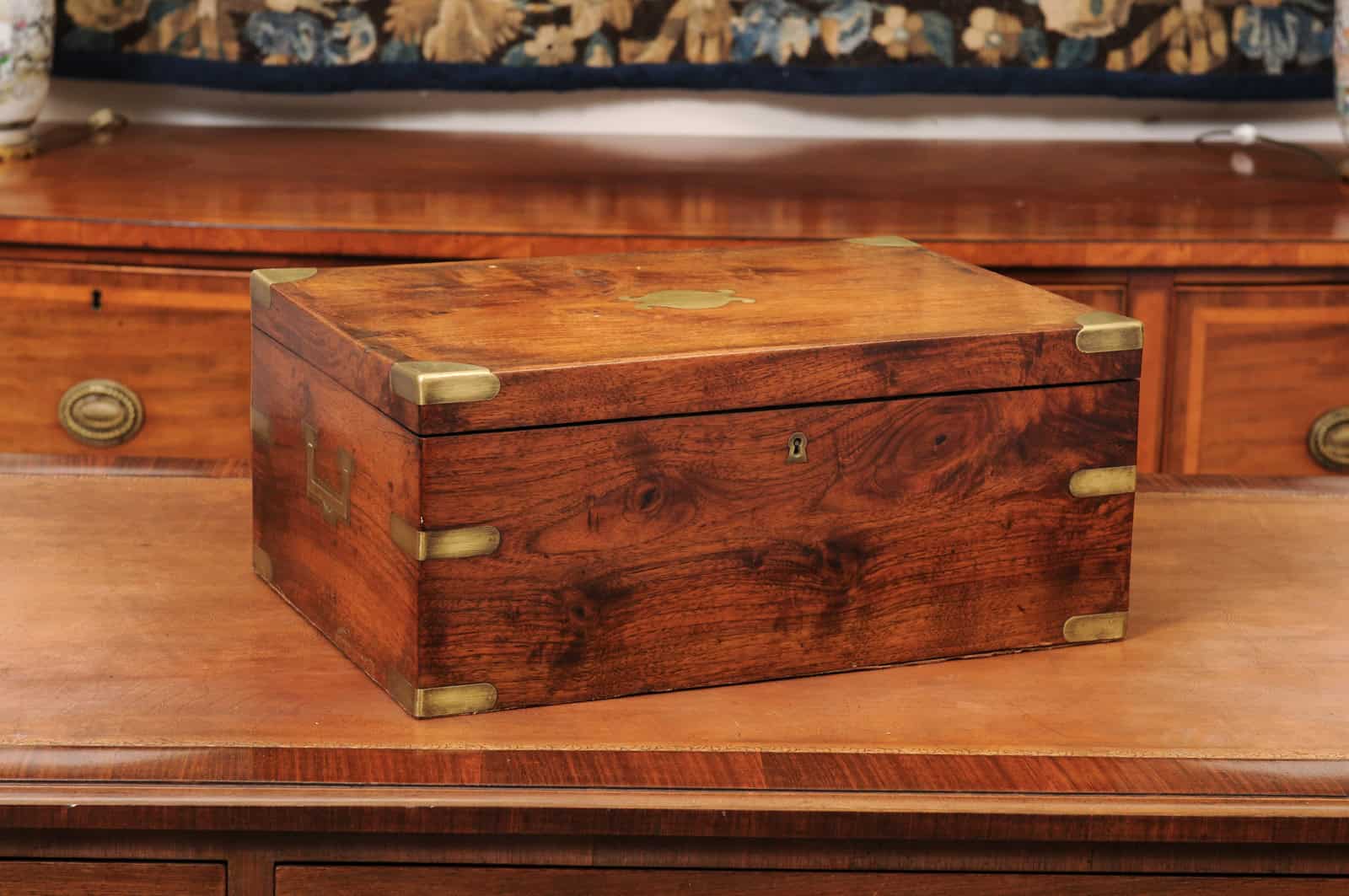 Wooden & Brass Sailor's Chest, English ca 1880 - Image 3