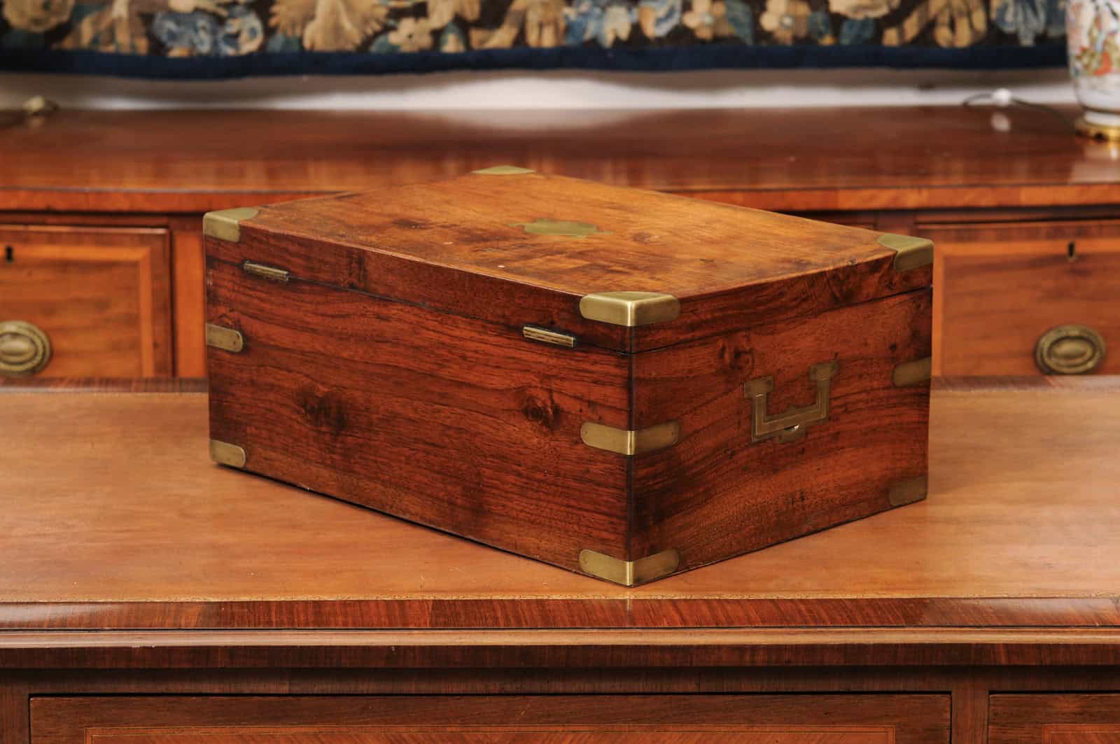 Wooden & Brass Sailor's Chest, English ca 1880 - Image 8