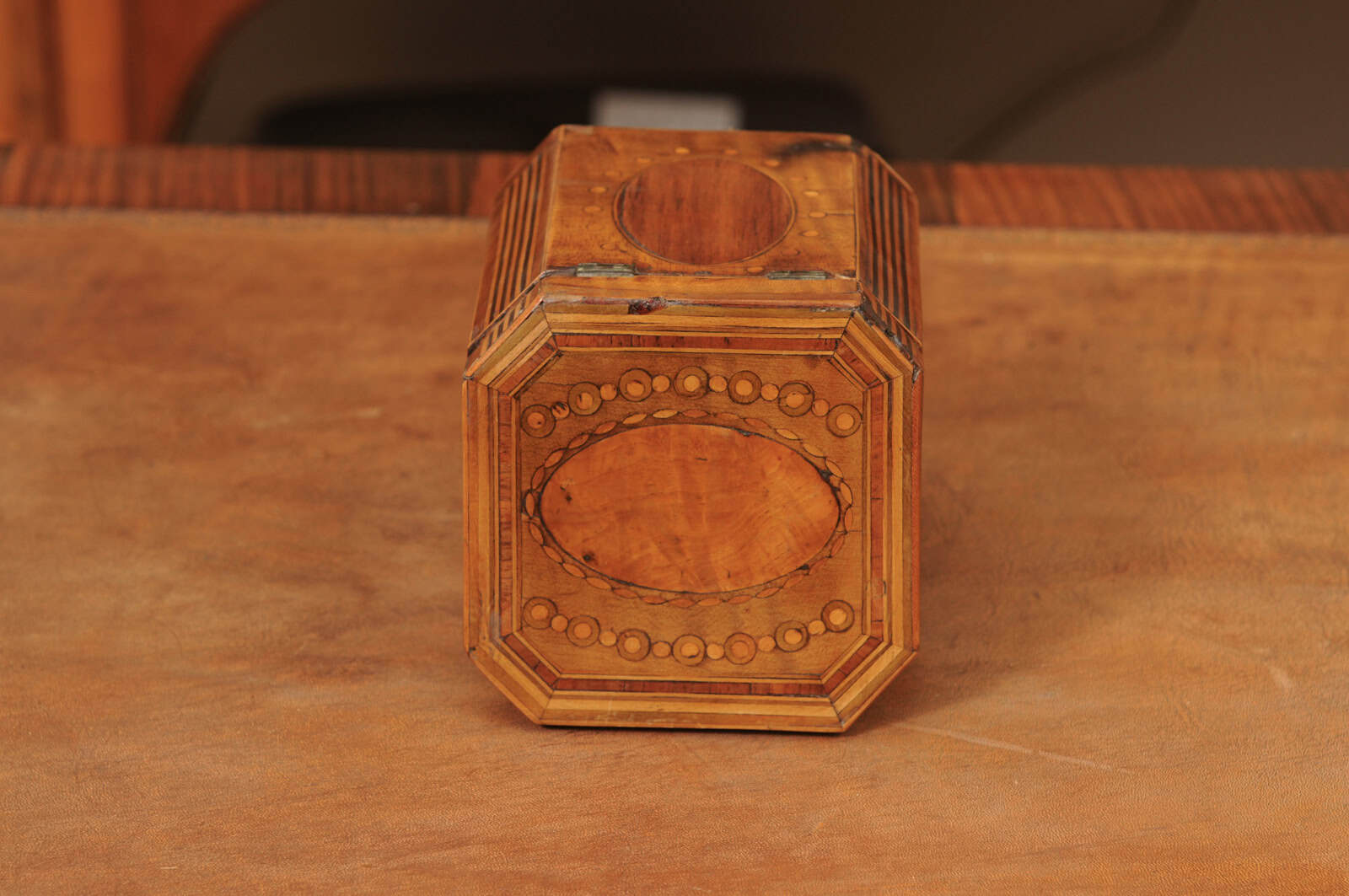 18th Century English Inlaid Single Tea Caddy - Image 15
