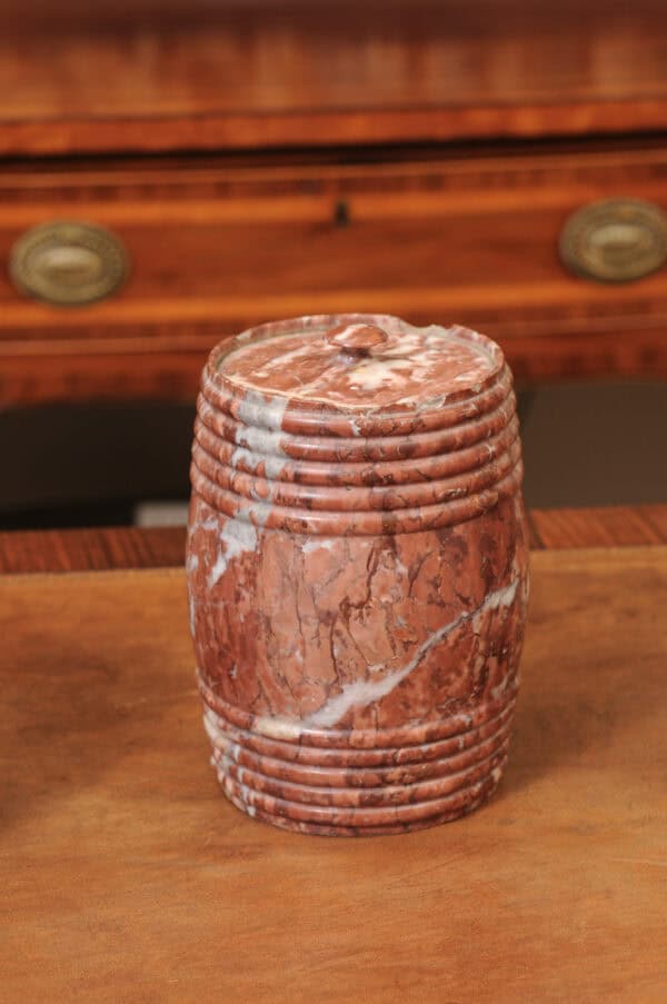 Set of 3 19th Century French Marble Tobacco Jars with Lids - Image 5