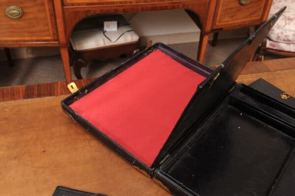 Early 18th Century French Louis XIV Leather & Bronze Dore Lap Desk ca. 1700 - Image 7