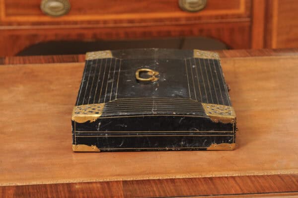 Early 18th Century French Louis XIV Leather & Bronze Dore Lap Desk ca. 1700 - Image 8