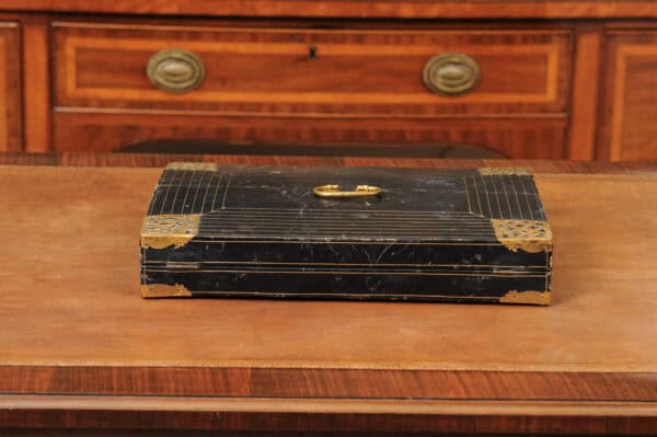 Early 18th Century French Louis XIV Leather & Bronze Dore Lap Desk ca. 1700 - Image 10
