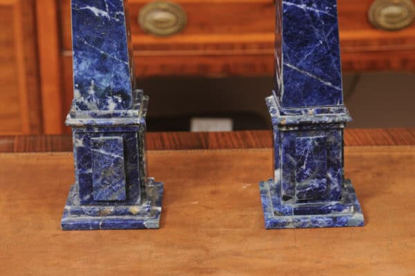Pair of Blue Marble Obelisks , 20th Century - Image 12