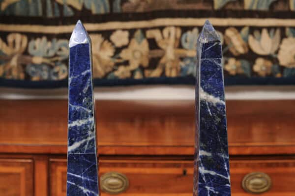 Pair of Blue Marble Obelisks , 20th Century - Image 13
