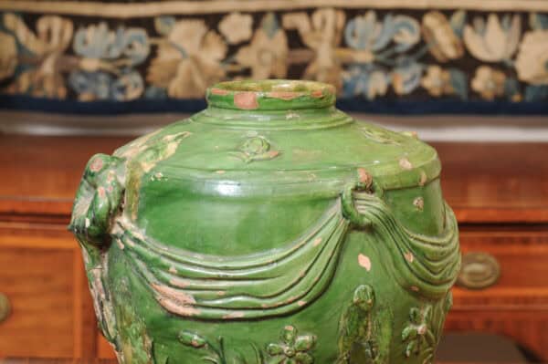 French Louis XVI Green Glazed Terracotta Samovar ca. 1800 - Image 3