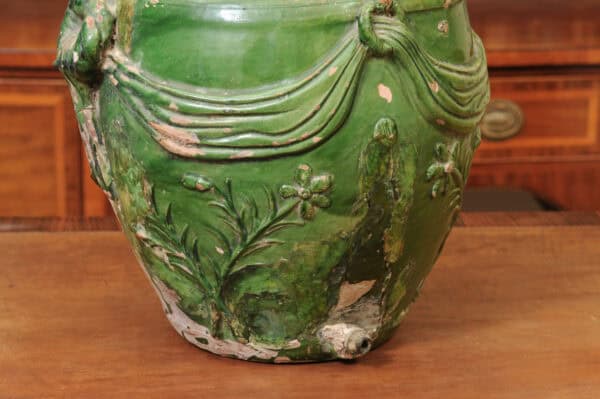 French Louis XVI Green Glazed Terracotta Samovar ca. 1800 - Image 4