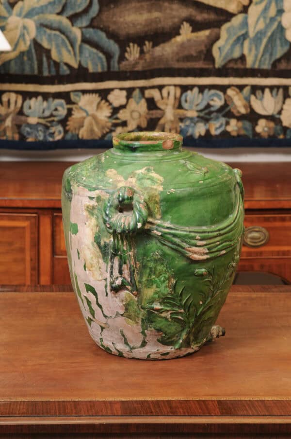 French Louis XVI Green Glazed Terracotta Samovar ca. 1800 - Image 6
