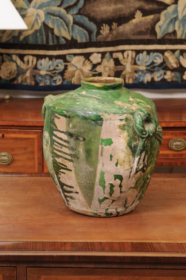 French Louis XVI Green Glazed Terracotta Samovar ca. 1800 - Image 7